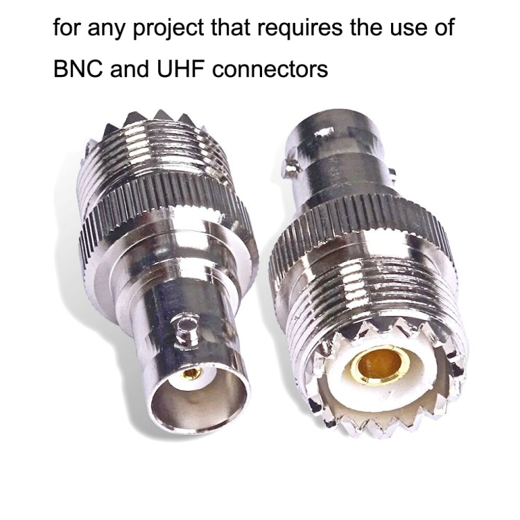 BNC Female Jack To UHF PL-259 Female Straight Type RF Coax Adapter Connector, BNC Female To UHF Female BNC Female Jack To UHF PL-259 Female Straight Type RF Coax Adapter Connector, BNC Female To UHF Female